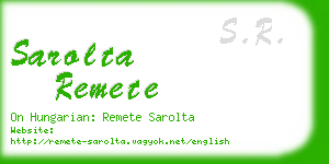 sarolta remete business card